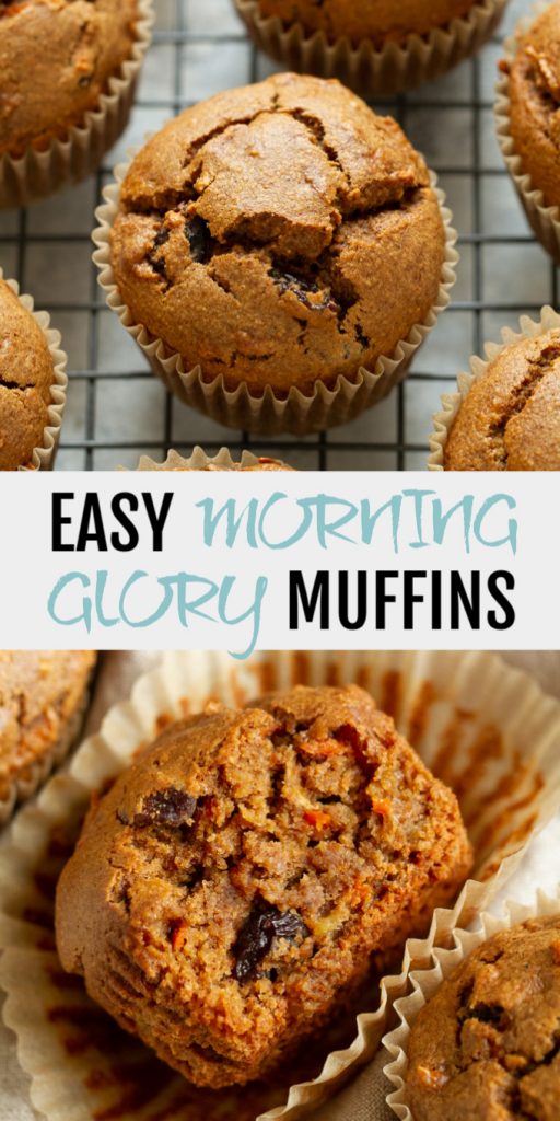 Easy Morning Glory Muffins that are so tender and loaded with flavour, you’d never know they were made without flour, oil, eggs, or refined sugar.
